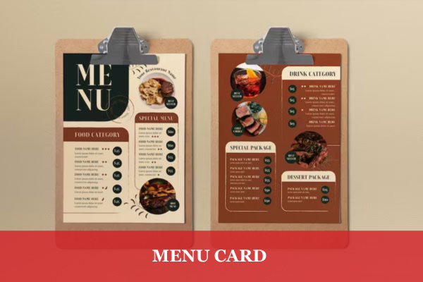 menu card